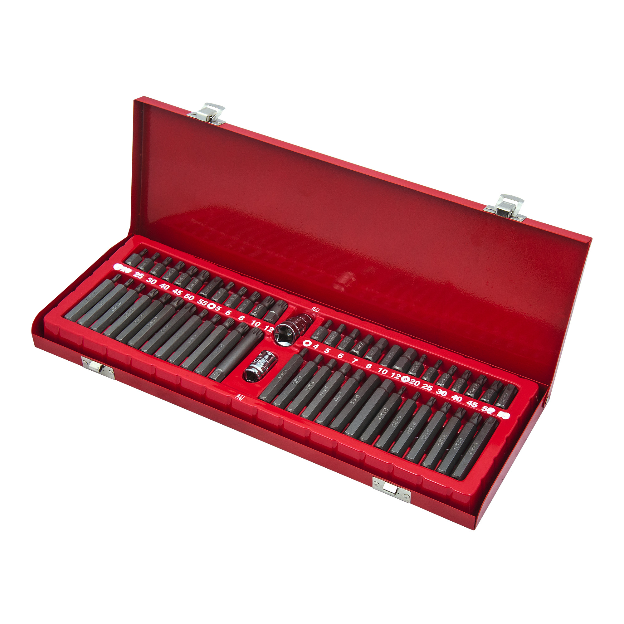 набор бит 10мм AV Steel в металлическом кейсе 54 предметов