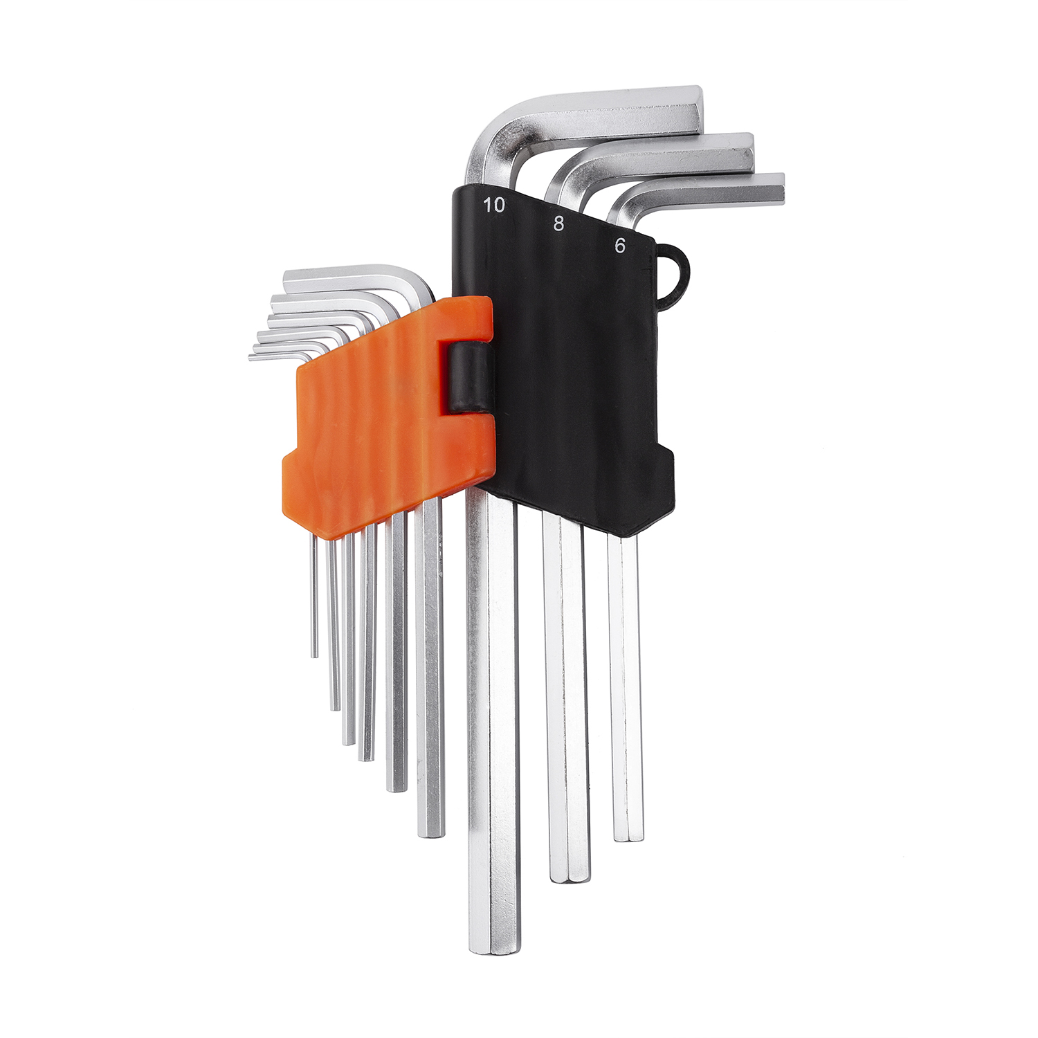 набор ключей Г-образных HEX удлиненных 1,5-10 мм AV Steel 9 предметов
