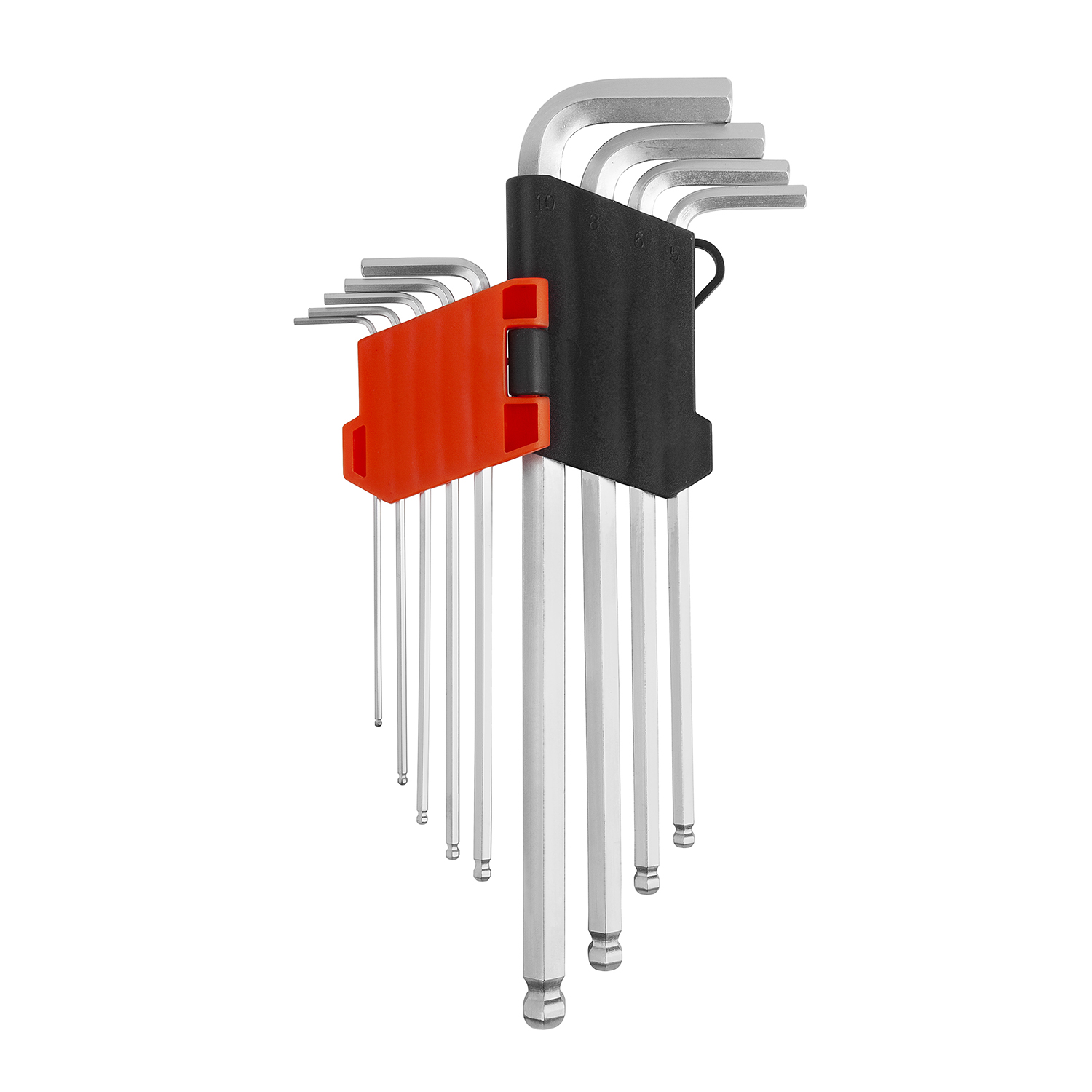 набор ключей Г-образных HEX с шаром экстрадлинных 1,5-10 мм AV Steel 9 предметов
