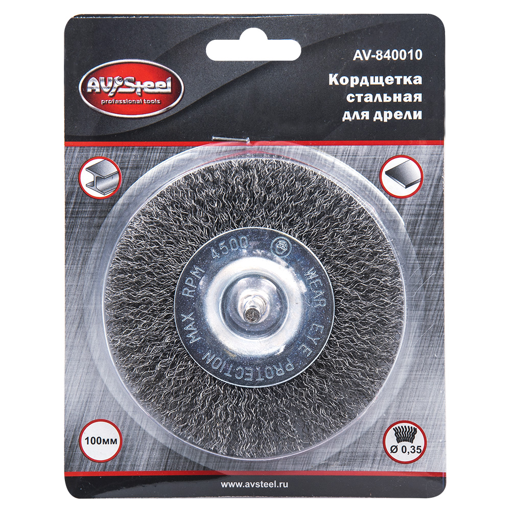 кордщетка плоская грубая 100мм x 6мм