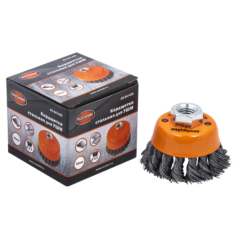 кордщетка чашеобразная грубая 65мм x M14