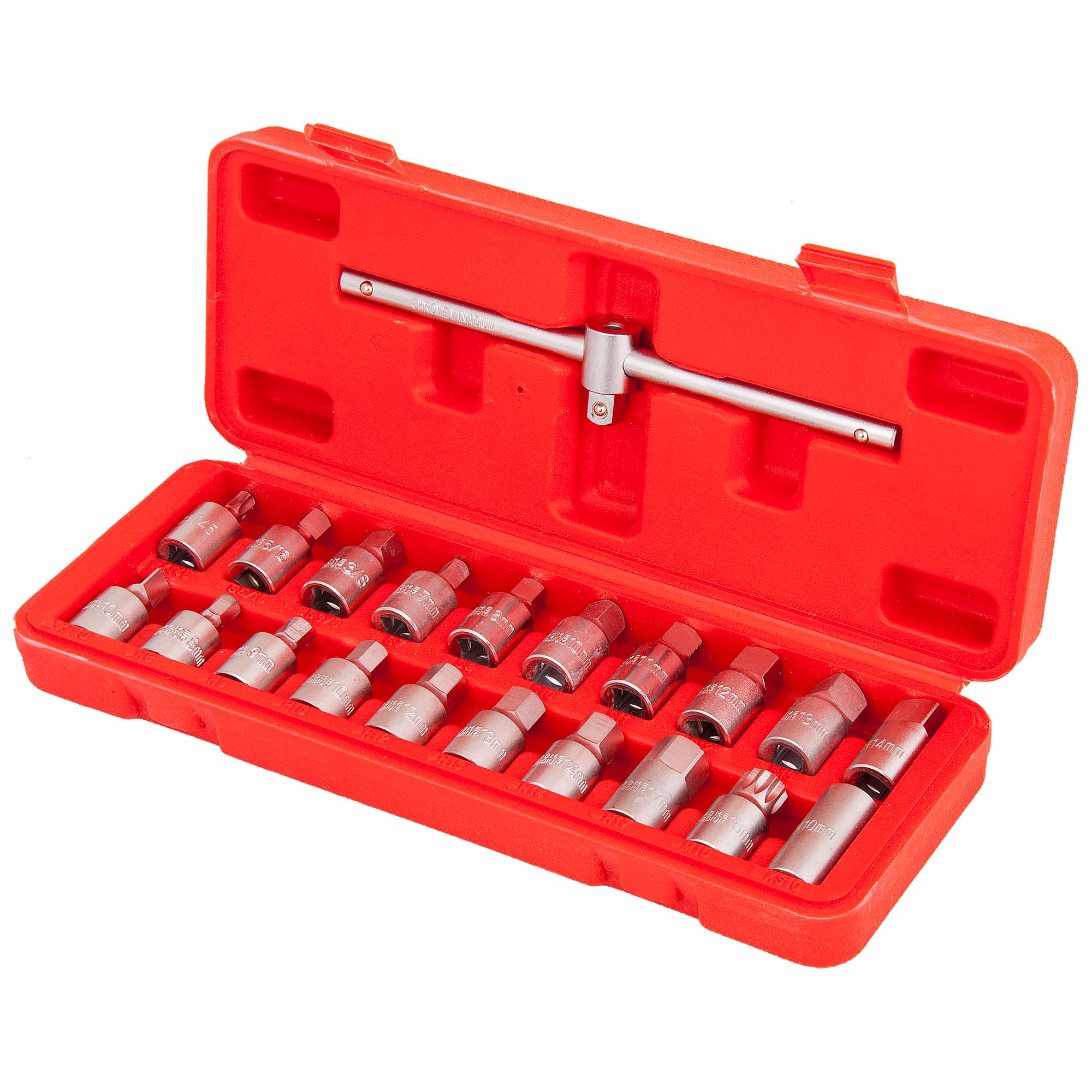 набор головок для маслянных пробок 21 предмет