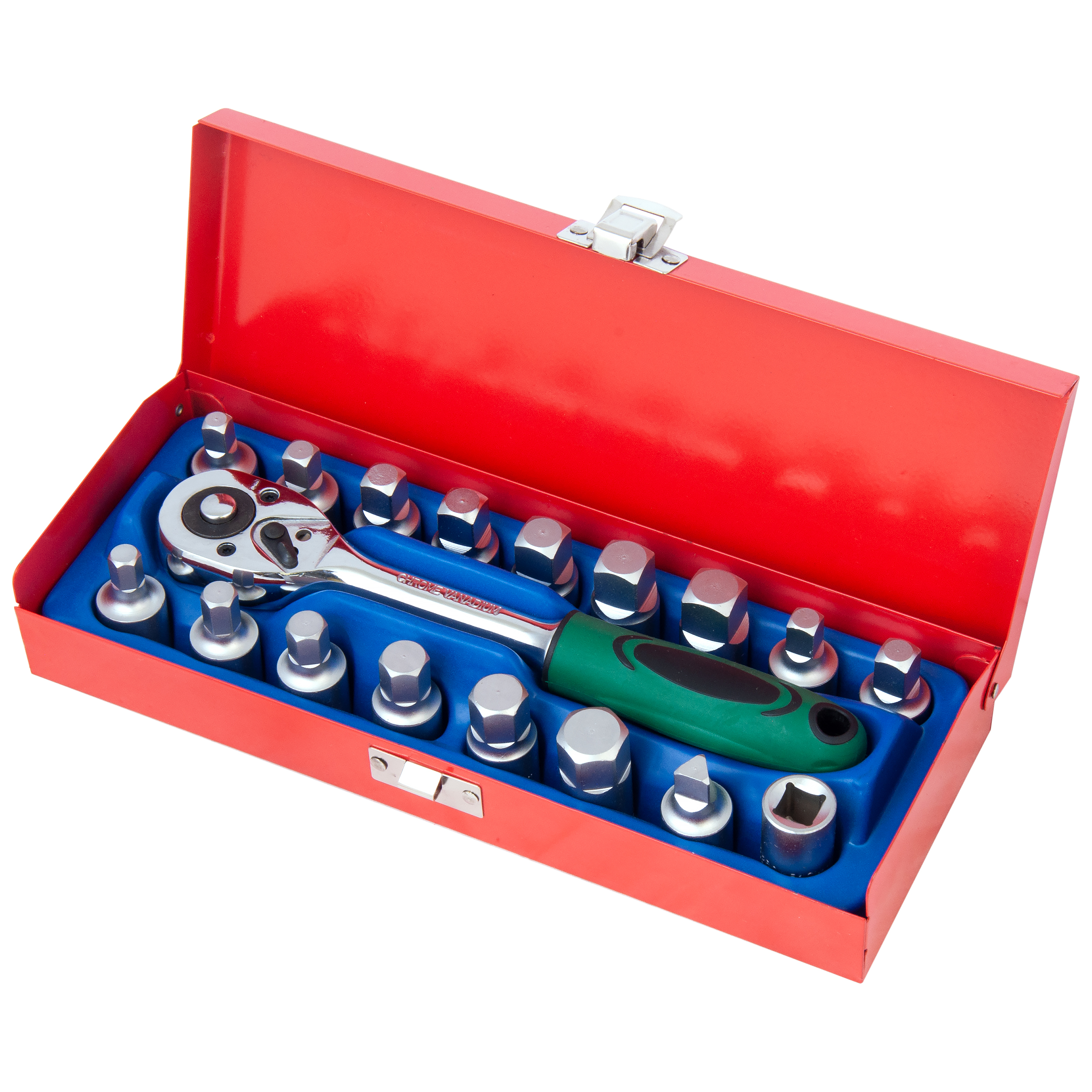 набор головок 3/8"для сливных пробок 18 предметов