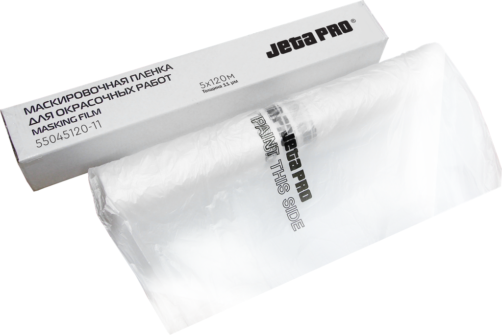Пленка маскировочная рул. 4х150м, 11мкм белый прозрачный полиэтилен в инд.уп.