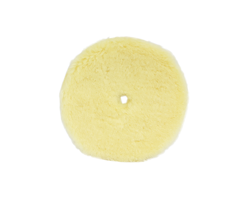 9.BW180М Мягкий полировальный диск из натуральной овчины. Диаметр: 150/170 мм. Крепление: липучка (Velcro). Цвет: жёлтый