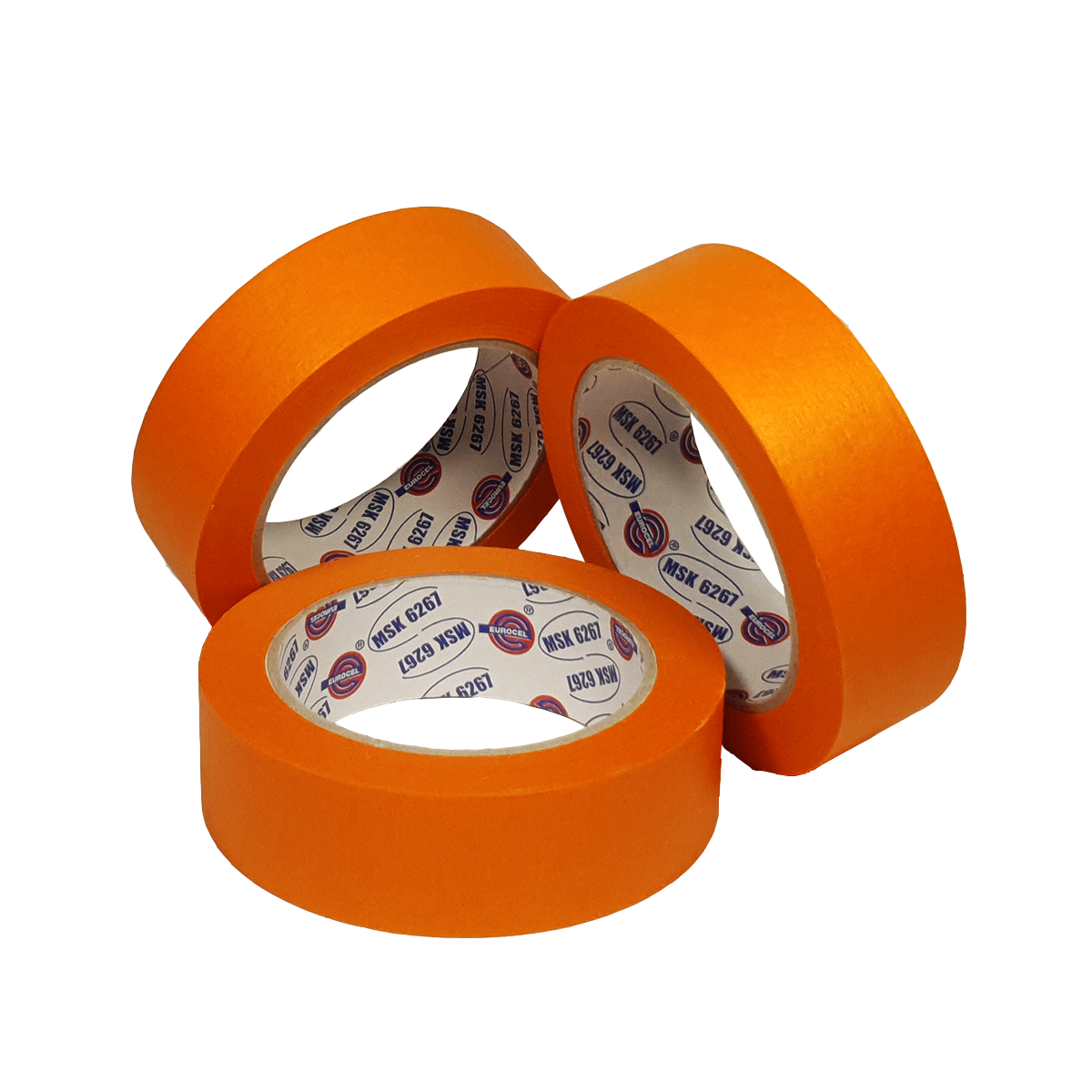 Лента маскирующая оранжевая Eurocel 19 мм х 40 м 80 Со - 30 мин, MSK 6267/19, /48 шт/блистер 12 шт/
